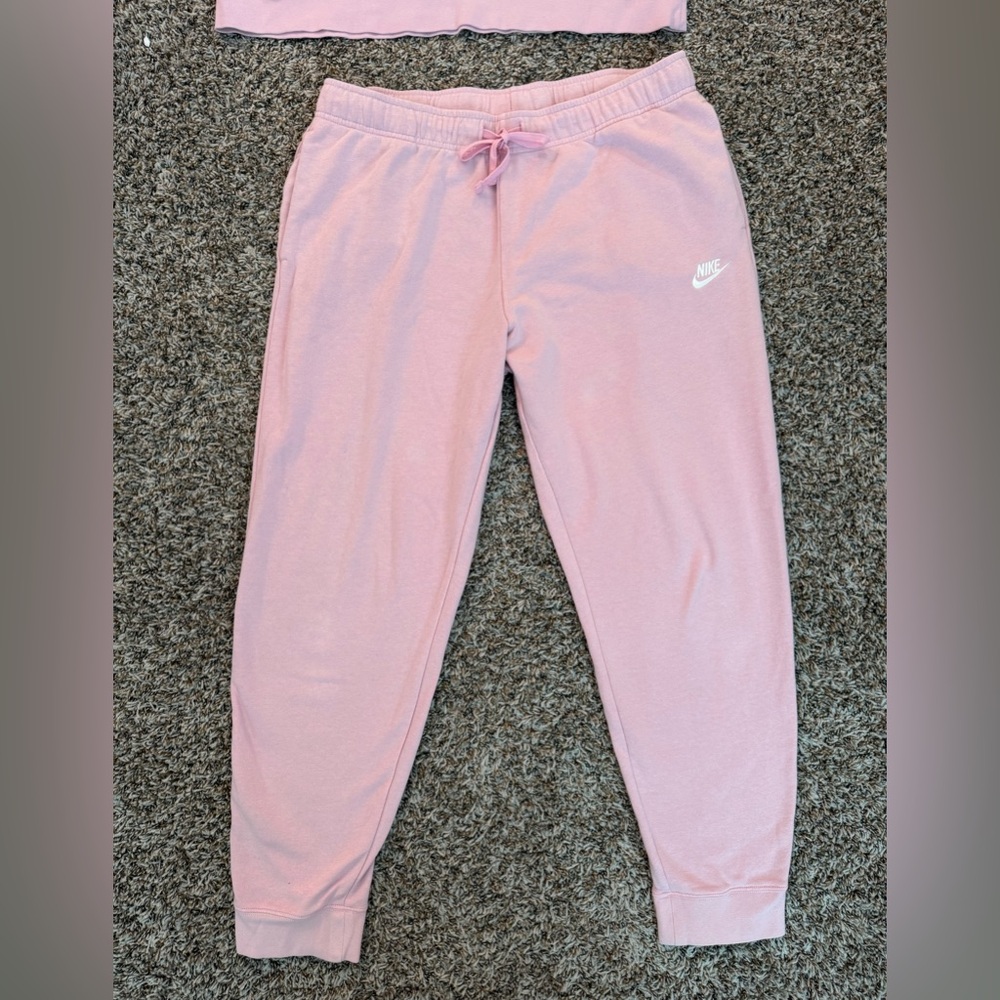Nike Pink Women's Sweatshirt and Jogger Set - Picture 2 of 11